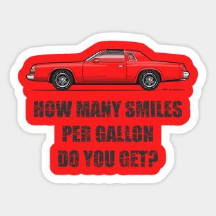 Smiles per gallon Magnum GT Sticker